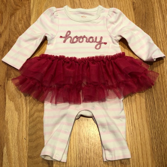 Cat & Jack Hooray! Footless Pink Outfit w/ Tutu NB - Picture 1 of 4